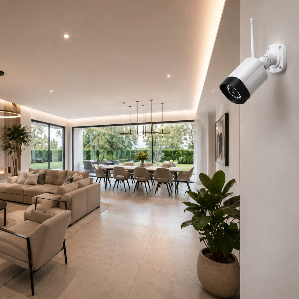 Cámara de seguridad exterior 5MP — Vigila tu casa en color, de día y de noche