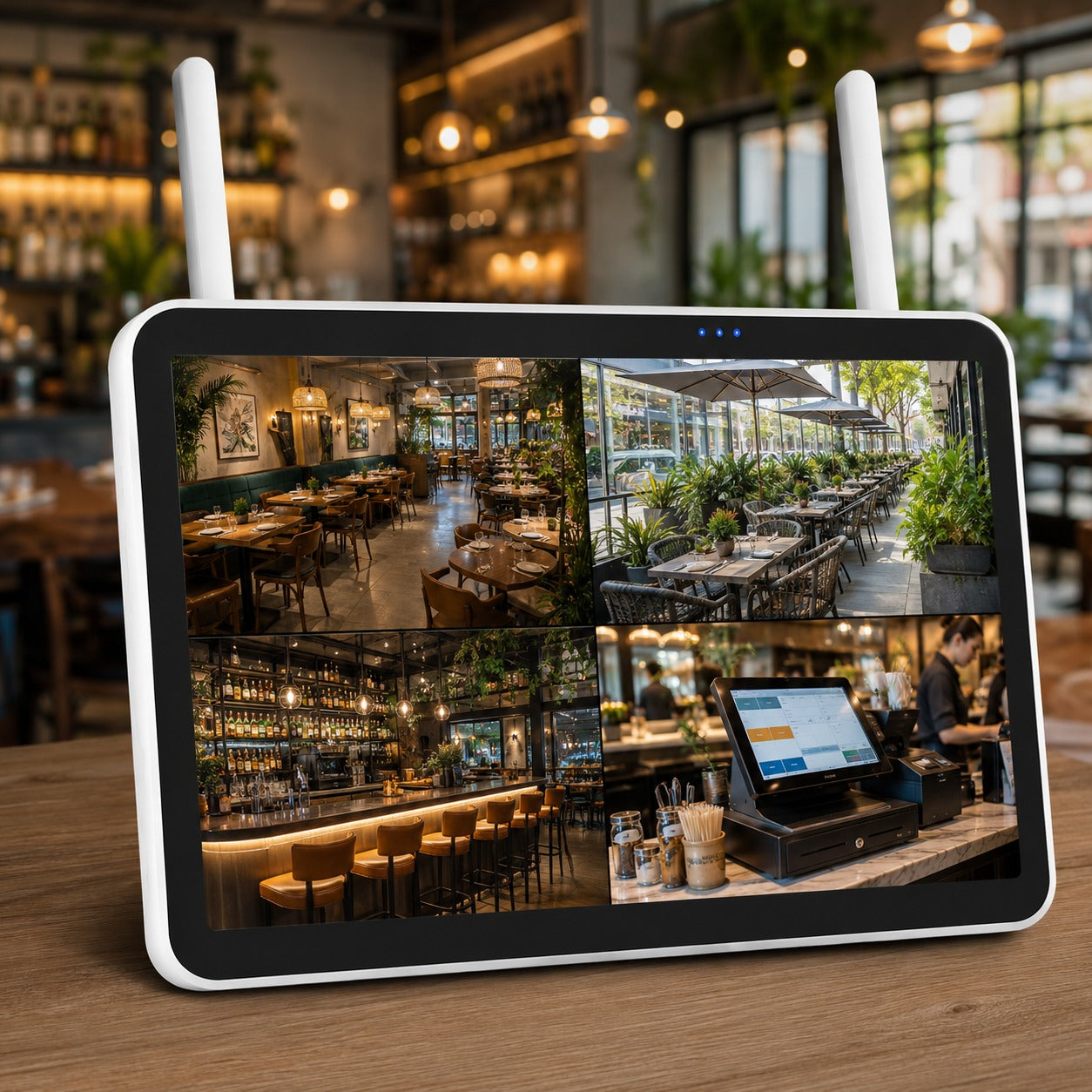 Monitor Grabador NVR Wi-Fi con Pantalla Táctil 10” para Cámaras IP 5MP – Compatible hasta 10 Cámaras