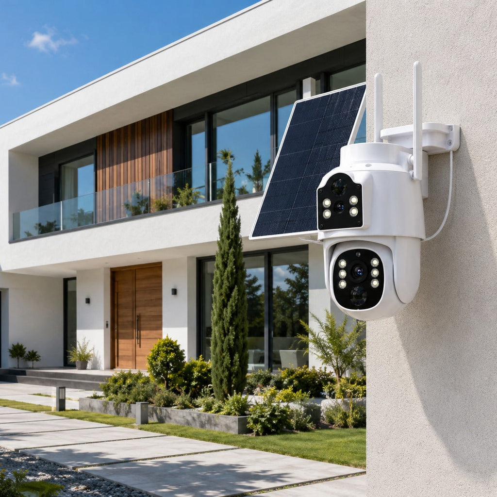 Cámara de seguridad solar para el hogar — Vigila tu casa desde cualquier lugar, sin cables y sin facturas de luz