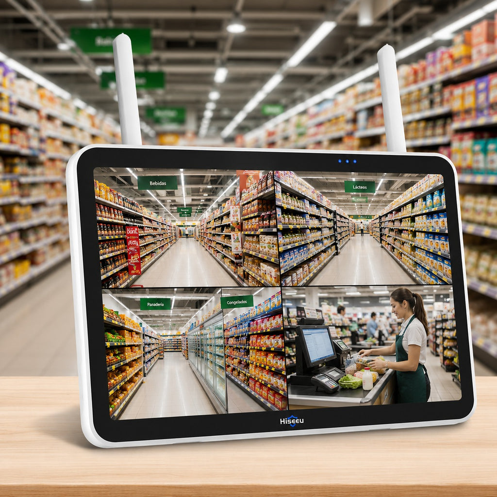 Monitor Grabador NVR WiFi con Pantalla Táctil 10” para Cámaras IP 5MP – Compatible hasta 10 Cámaras