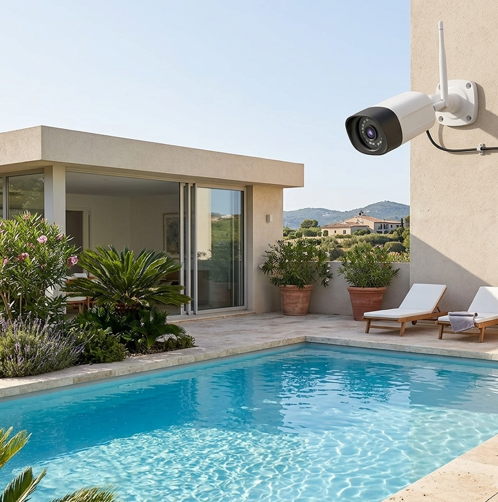 Cámara de seguridad exterior 5MP — Vigila tu casa en color, de día y de noche