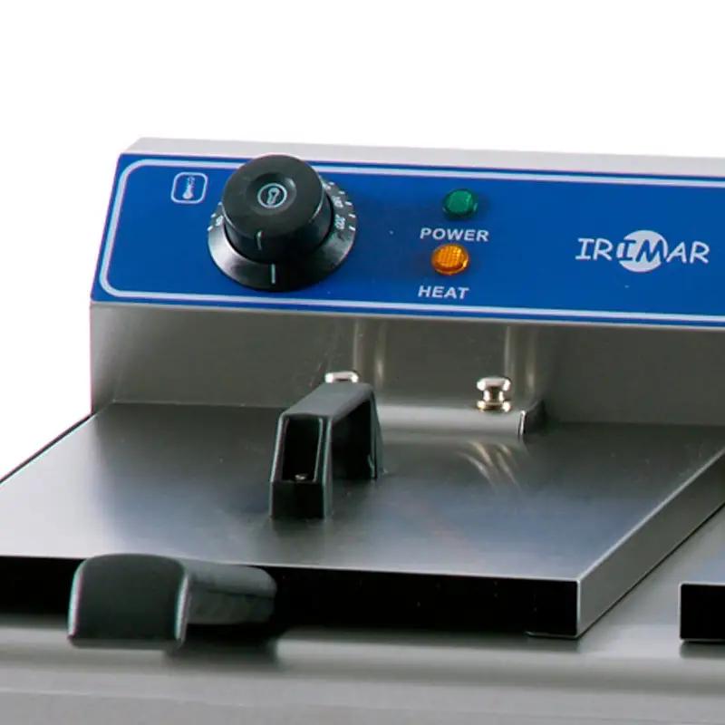 Freidora Industrial Eléctrica Doble 13 + 13 Litros Irimar FRY-13+13 con Grifo