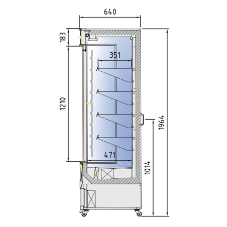 Mural Refrigerada Slim MRP-60 Línea CÓRDOBA: Exposición Vertical Eficiente