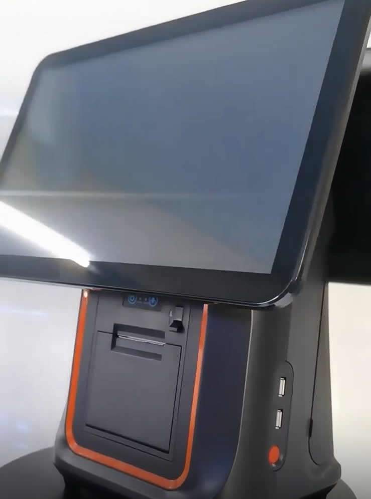 TPV con impresora integrada y doble pantalla Q7 negro