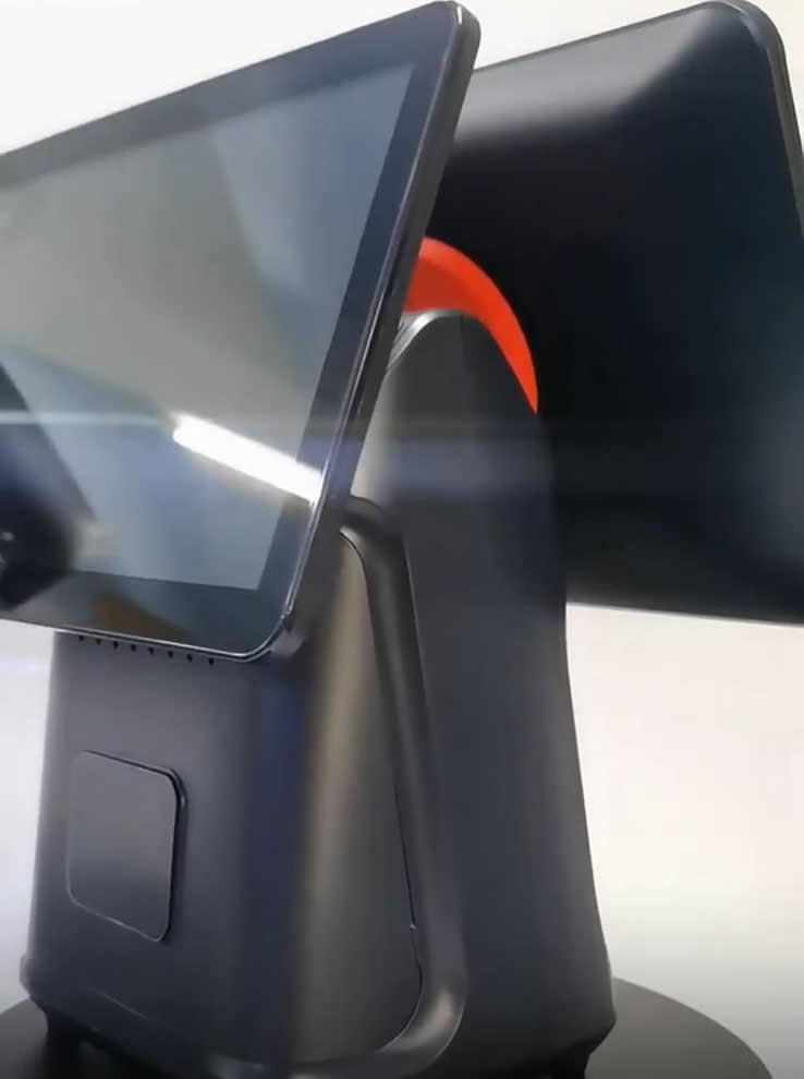 TPV con impresora integrada y doble pantalla Q7 negro