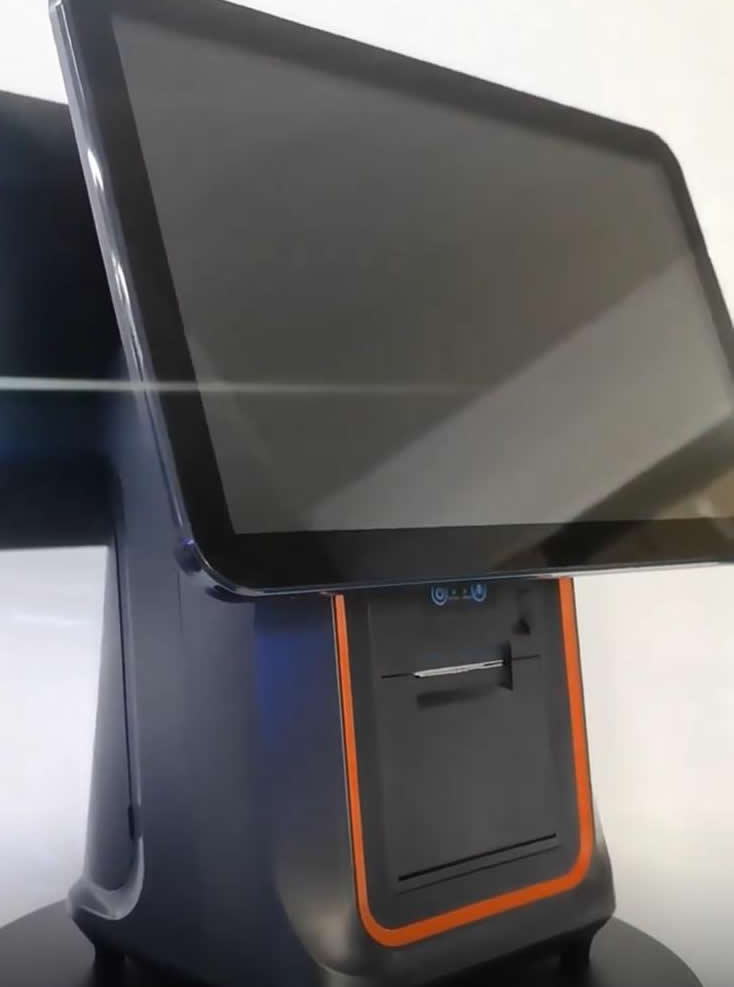 TPV con impresora integrada y doble pantalla Q7 negro