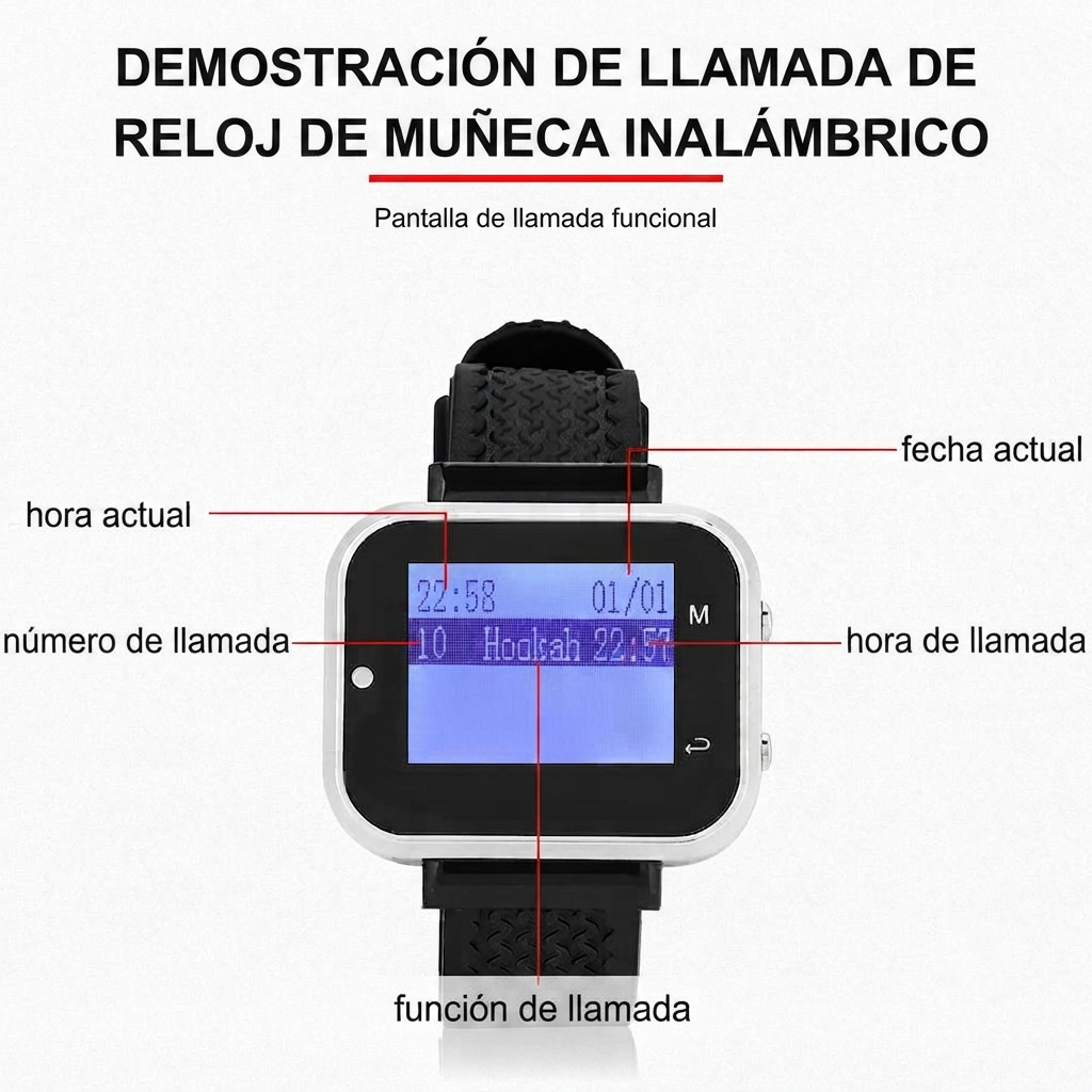 Reloj receptor inalámbrico para camareros CATEL CTW06