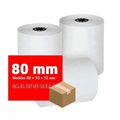50 Rollos Papel Térmico 80 × 55 × 12 mm – SIN BPA