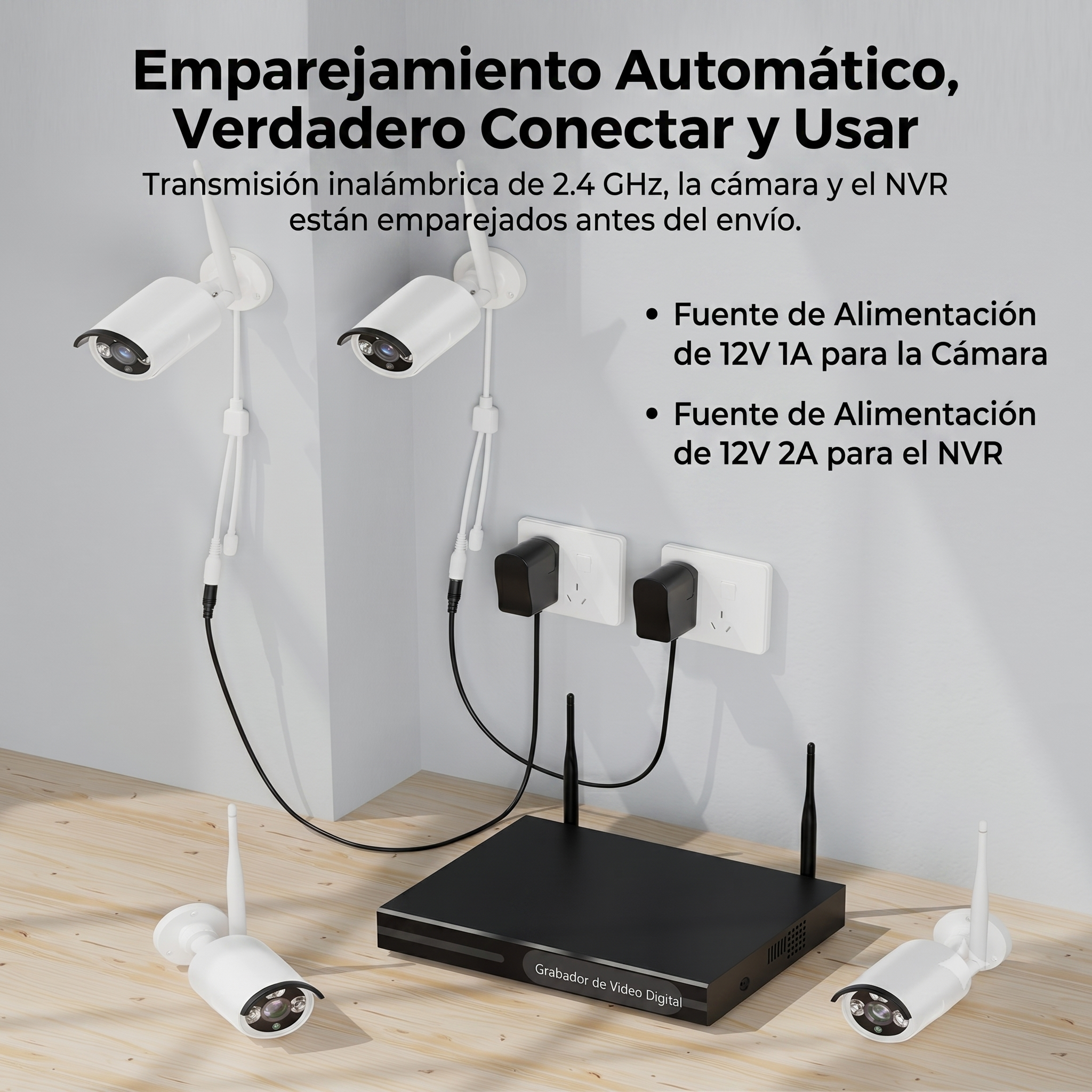 Videovigilancia para tu bar o restaurante — 4 cámaras, todo incluido y listo para usar