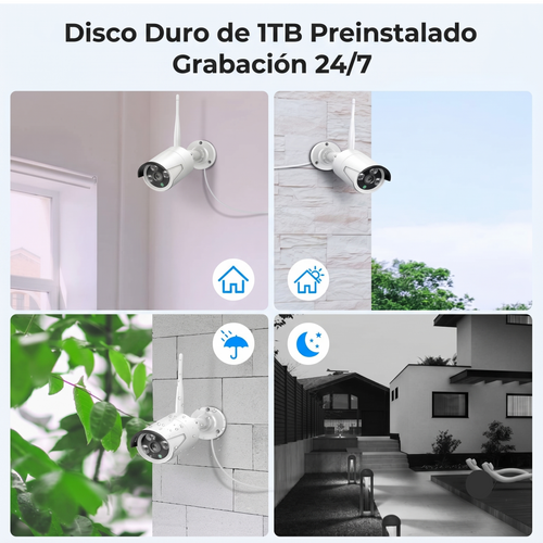Videovigilancia para tu bar o restaurante — 4 cámaras, todo incluido y listo para usar