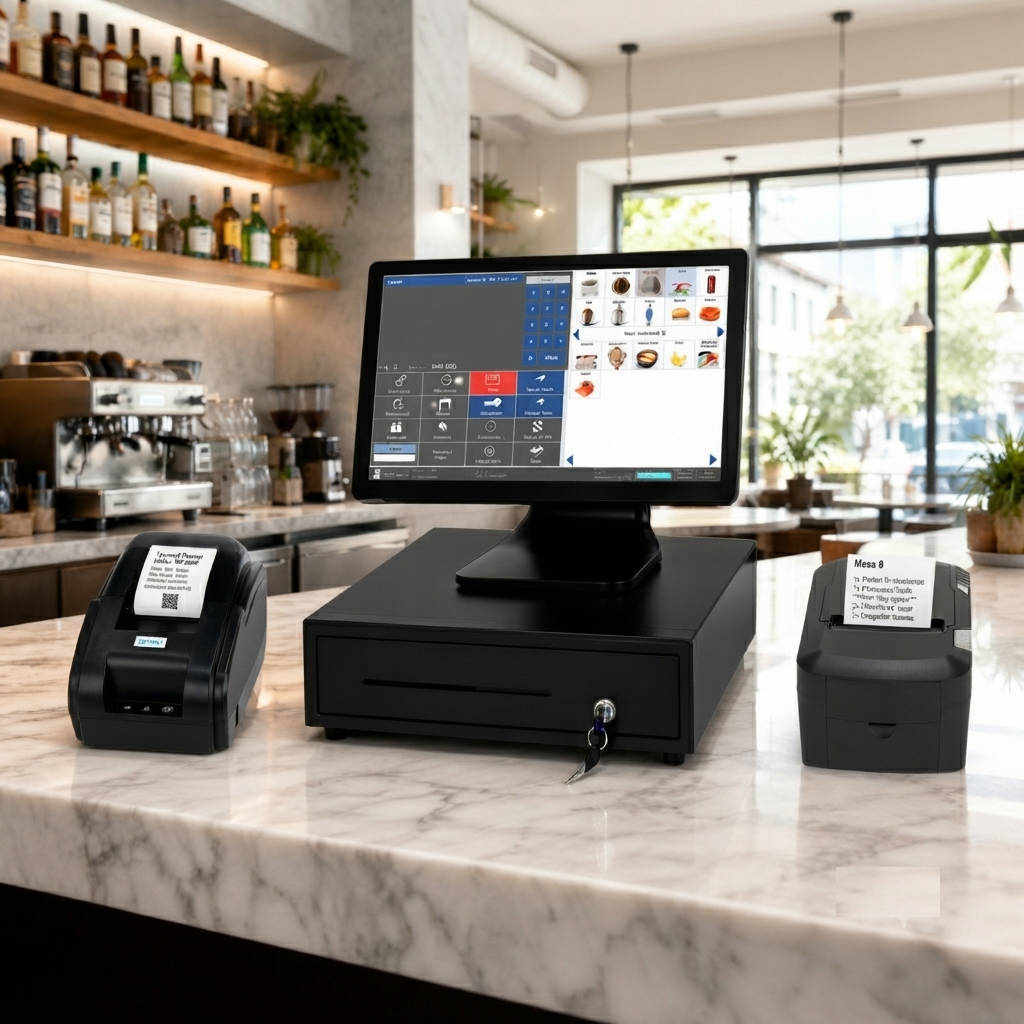 TPV profesional con impresora de cocina para restaurantes y bares