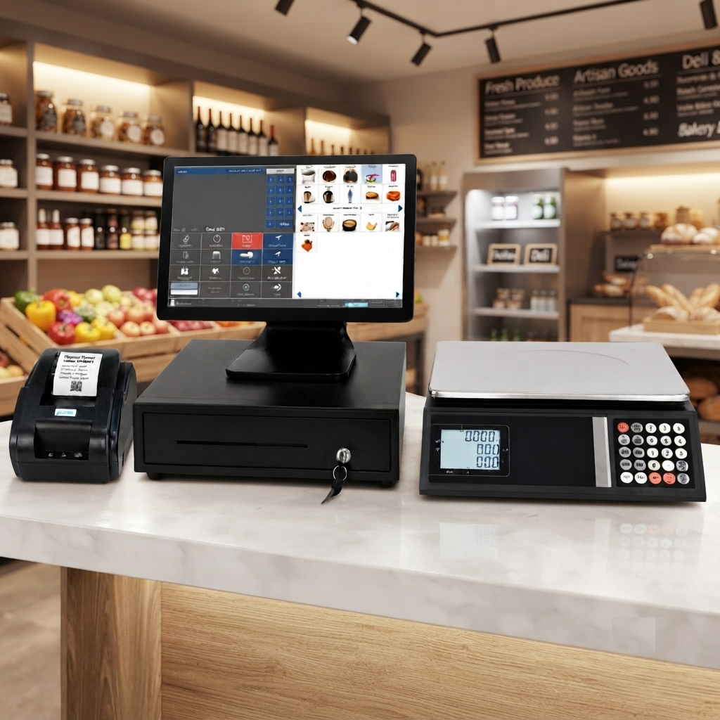 TPV profesional con balanza para supermercados y tiendas de alimentación