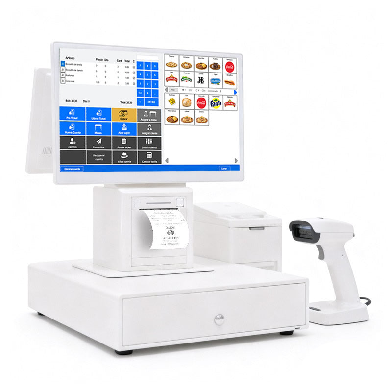 Nuevo TPV compacto E5 – diseño moderno con impresora integrada y cajón portamonedas