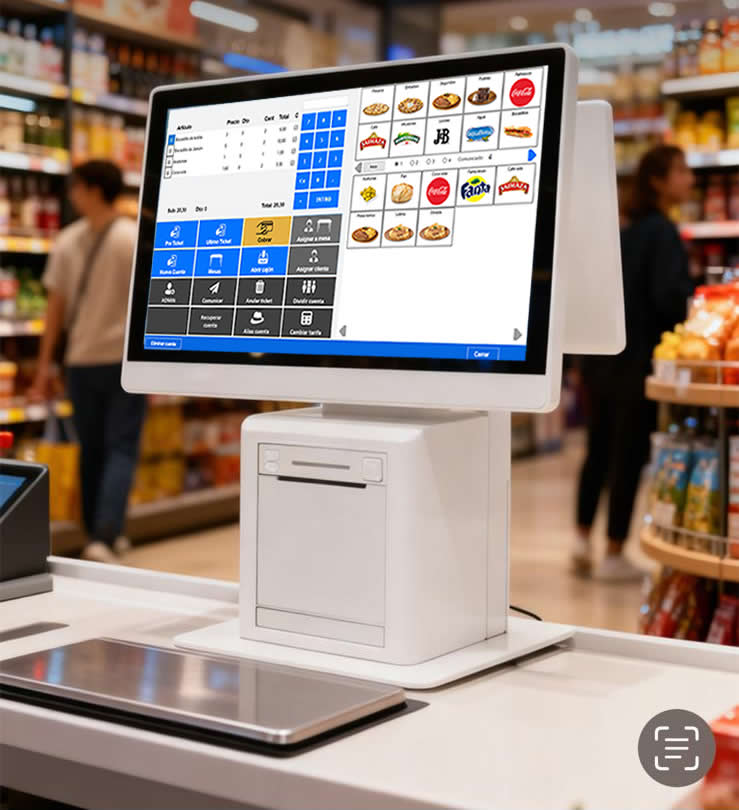 Nuevo TPV compacto E5 – diseño moderno con impresora integrada y cajón portamonedas