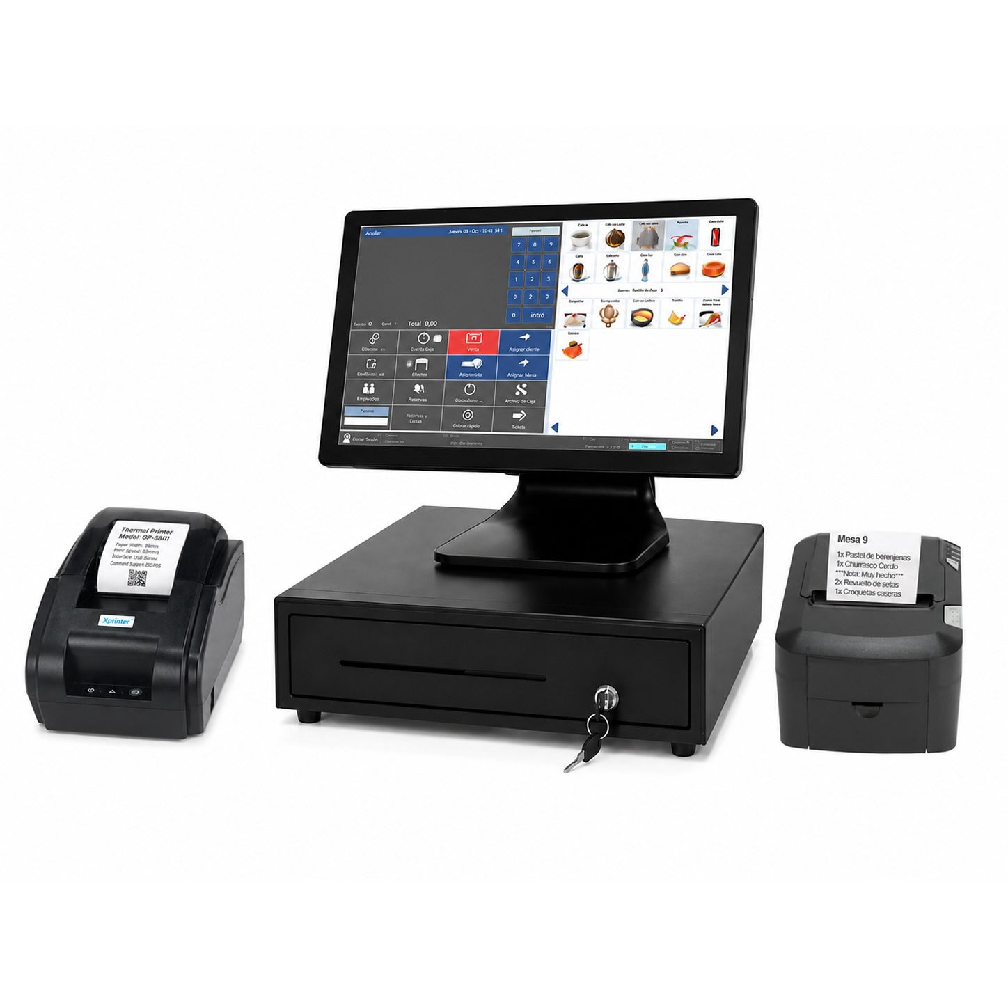 TPV profesional con impresora de cocina para restaurantes y bares