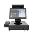 Professional Dual-Touchscreen POS in Black for Retail and Hospitality