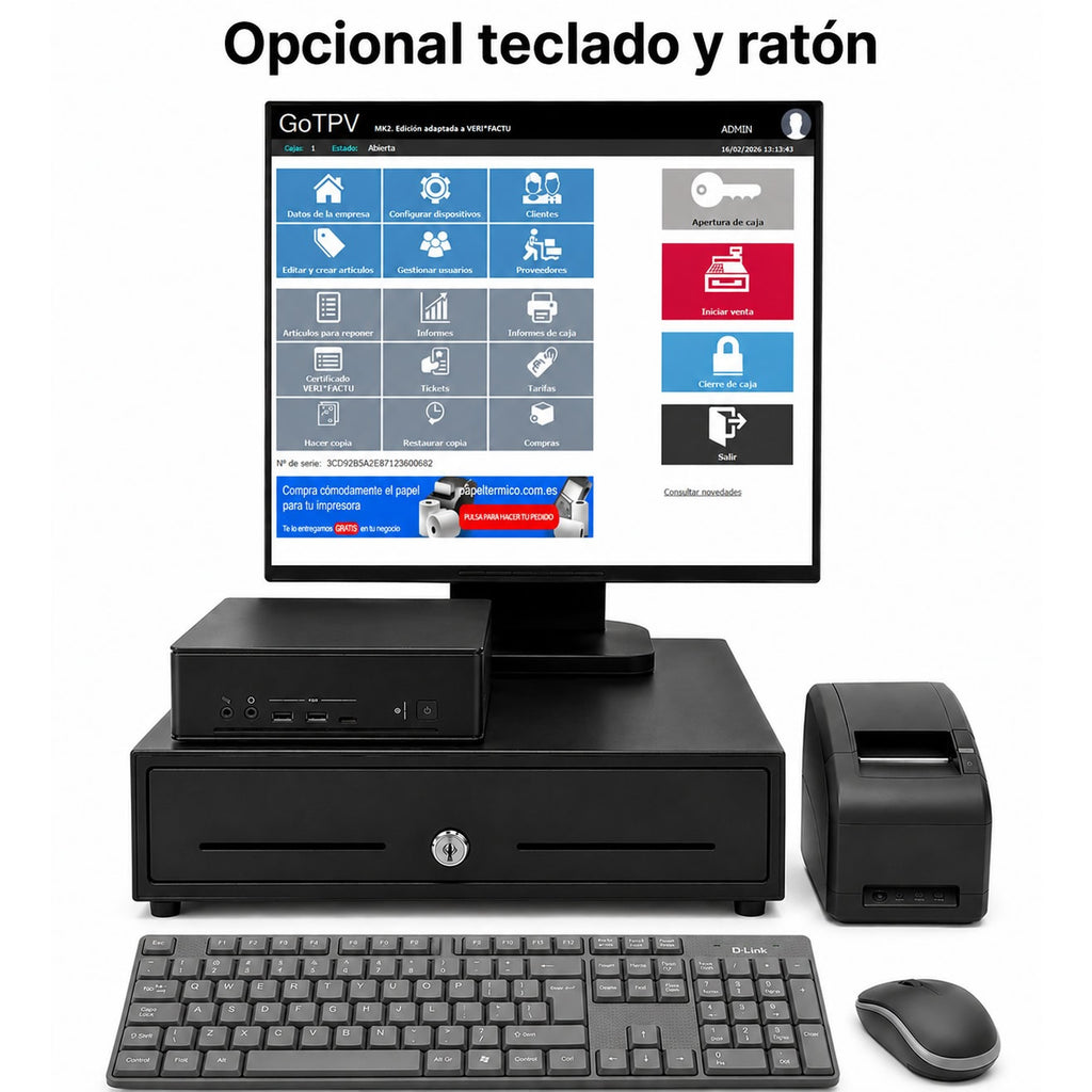 TPV no táctil económico para comercio con impresora y cajón incluidos – 299 €