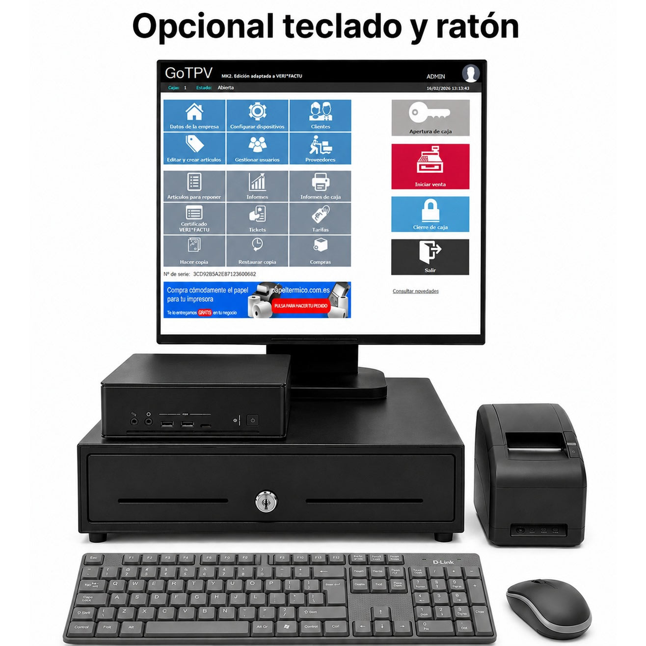 TPV no táctil económico para comercio con impresora y cajón incluidos – 299 €