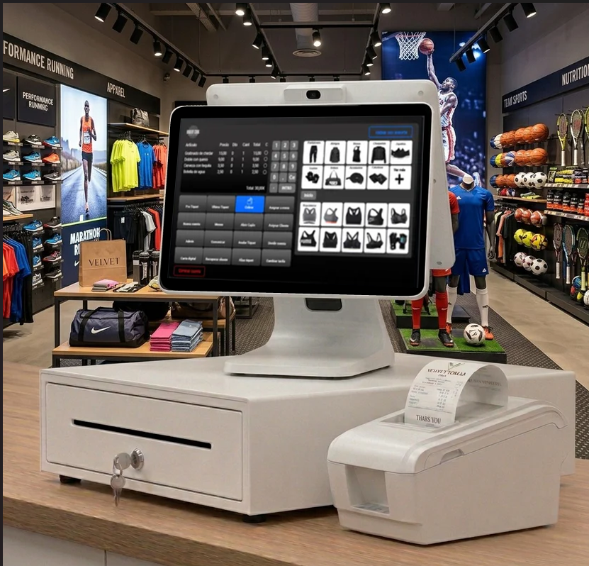 TPV profesional de doble pantalla táctil para comercios y hostelería