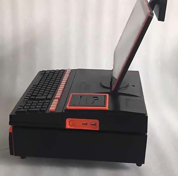 TPV táctil todo en uno modelo K12 – con impresora, teclado. Pantalla táctil y scanner