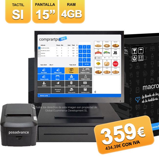 TPV Táctil Hostelería S/100